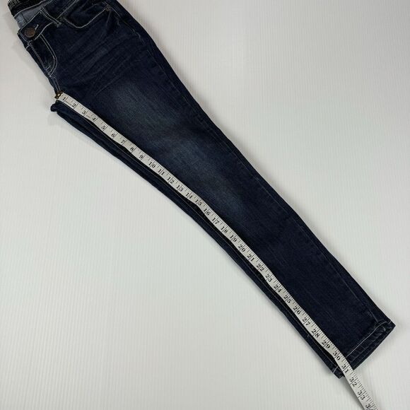 Premiere by Rue21 Skinny Jeans 5/6R Dark Wash Y2K Inspired Bling Pockets - Picture 9 of 9